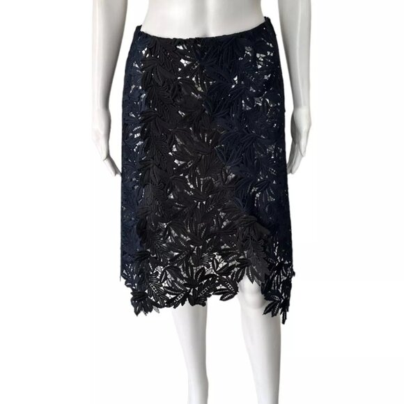 Kolor Incorporated Navy Blue & Black Lace Skirt Size 2 A-Line Pencil